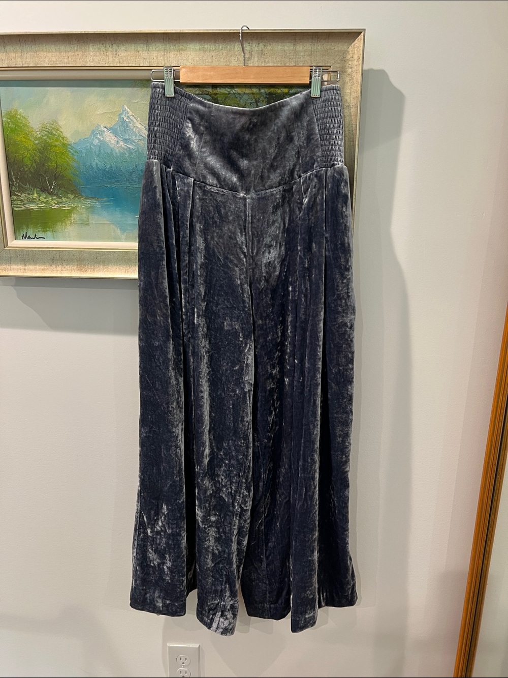 Anthropologie Wide-Leg Velvet Pants